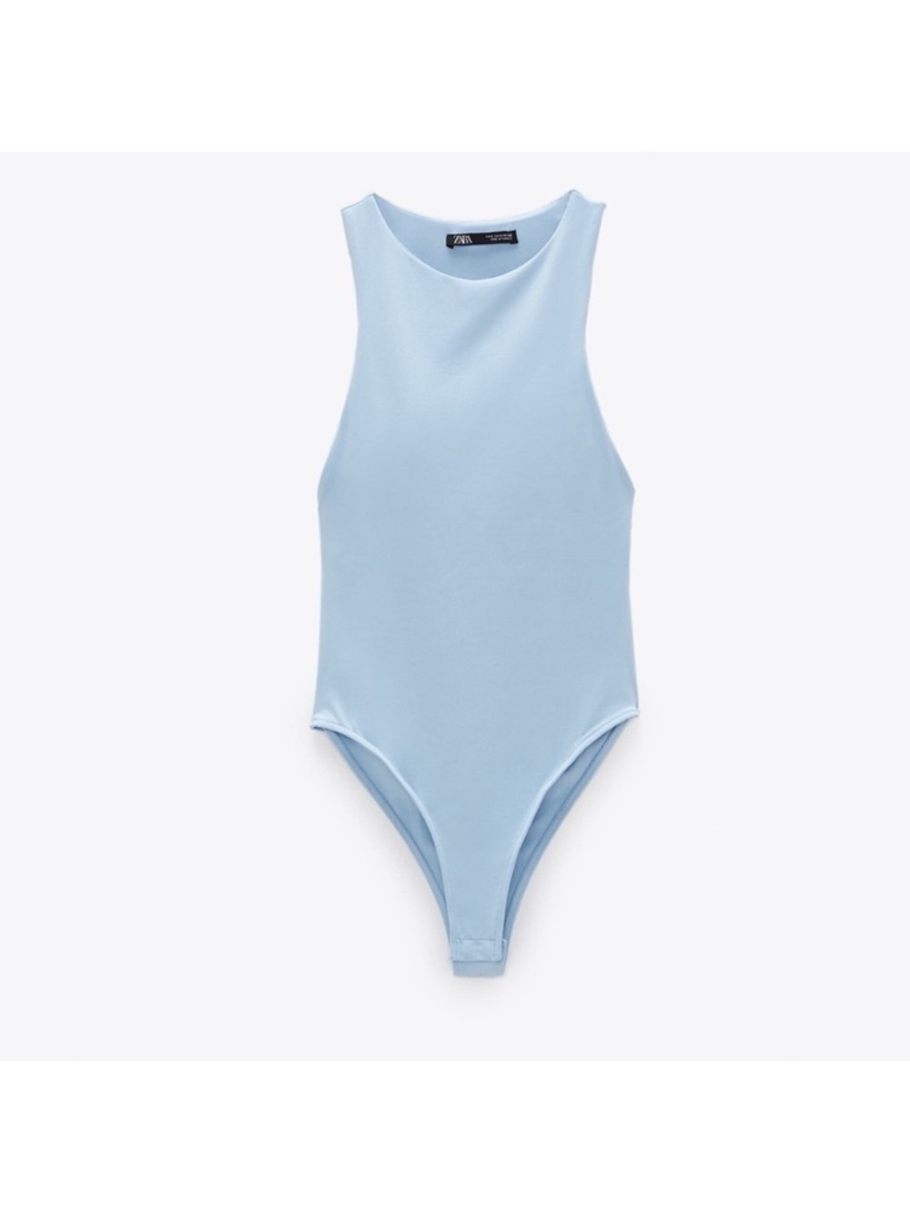 Zara Light Blue Halter Bodysuit